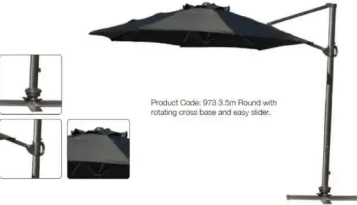 UV Protection Garden Parasols|Garden Parasols-Umbrella Heaven Premium 3.5 Metre Cantilever Parasol