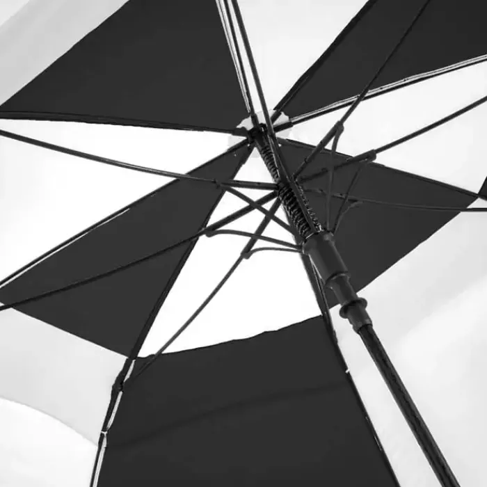 Windproof Golf Umbrellas|Golf Umbrellas-Umbrella Heaven Premium Black & White Golf Umbrella – Vented – Windproof – Auto-Open