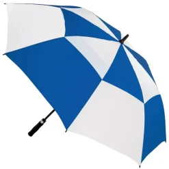 Windproof Golf Umbrellas|Golf Umbrellas-Umbrella Heaven Premium Blue & White Golf Umbrella – Vented – Windproof – Auto-Open