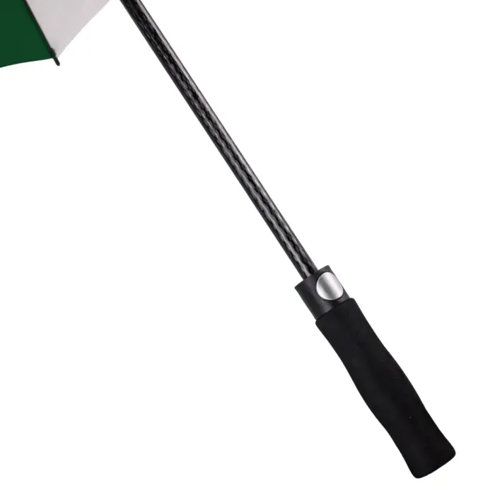 Windproof Golf Umbrellas|Golf Umbrellas-Umbrella Heaven Premium Green & White Golf Umbrella – Vented – Windproof – Auto-Open