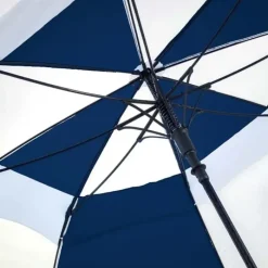 Windproof Golf Umbrellas|Golf Umbrellas-Umbrella Heaven Premium Navy & White Golf Umbrella – Vented – Windproof – Auto-Open