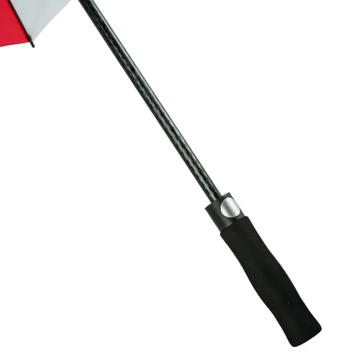 Windproof Golf Umbrellas|Golf Umbrellas-Umbrella Heaven Premium Red & White Golf Umbrella – Vented – Windproof – Auto-Open