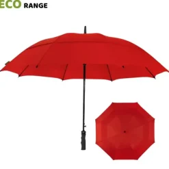 Windproof Golf Umbrellas|Golf Umbrellas-Umbrella Heaven ECO Golf Umbrella – Automatic – Vented – Windproof Red