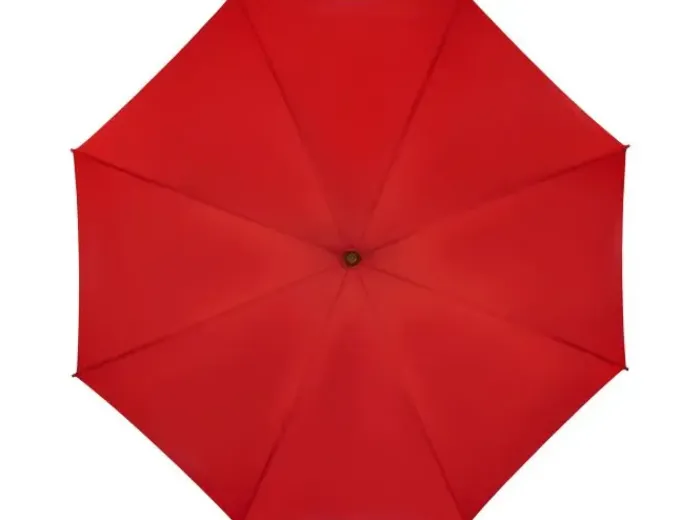 Golf Umbrellas|Bridal Umbrellas-Umbrella Heaven ECO Wood Stick Walking Umbrella – Canopy Made From Recycled Plastics Red