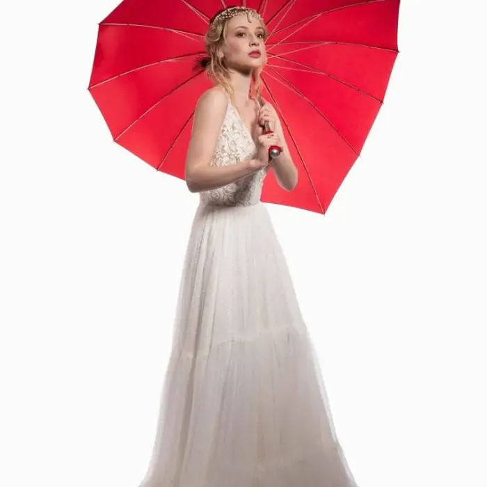 Bridal Umbrellas|Special Offers-Umbrella Heaven Heart Umbrella Red