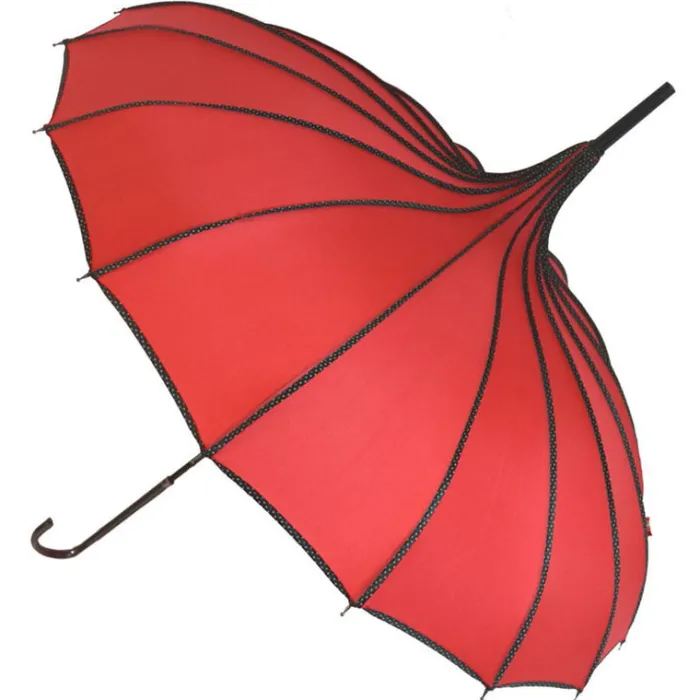 Ladies Vintage Umbrellas|Ladies Vintage Umbrellas-Umbrella Heaven Pagoda Princess Umbrella Red