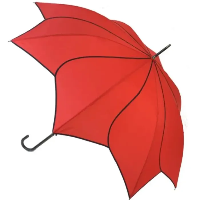 Flower Petal Swirl Umbrellas|Bridal Umbrellas-Umbrella Heaven Petal Swirl Umbrella Red