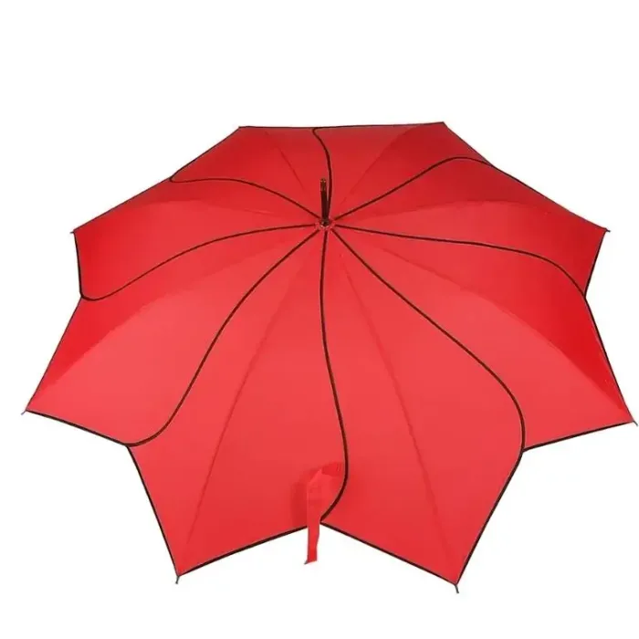 Flower Petal Swirl Umbrellas|Bridal Umbrellas-Umbrella Heaven Petal Swirl Umbrella Red