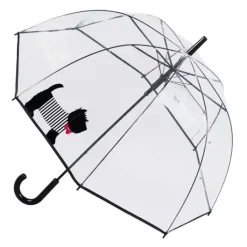Mens Walking Umbrellas|Animal, Birds & Butterfly Art-Umbrella Heaven Scottie Dog Dome Umbrella Clear