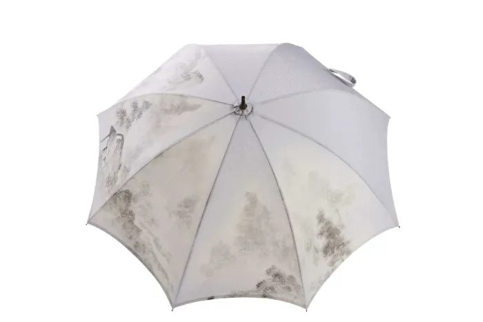 Kimono|Kimono Umbrellas-Umbrella Heaven Suminagashi Kimono Umbrella 墨流し White