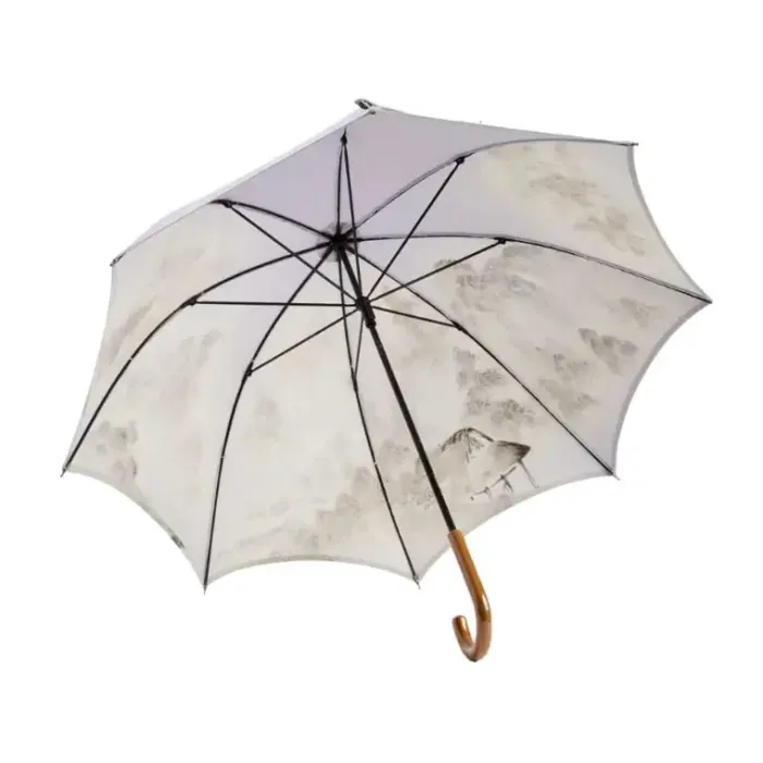 Kimono|Kimono Umbrellas-Umbrella Heaven Suminagashi Kimono Umbrella 墨流し White