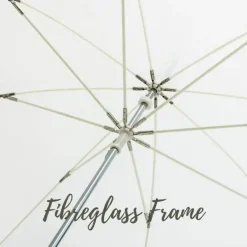 Bridal Umbrellas|Dome Umbrellas-Umbrella Heaven Vision Clear White Trim Dome Umbrella