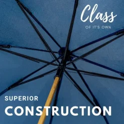 Windproof Umbrellas|Mens Windproof Umbrella-Umbrella Heaven Warwick Dark Blue Windproof Walking Umbrella