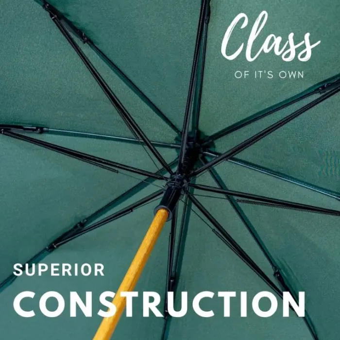 Windproof Umbrellas|Mens Windproof Umbrella-Umbrella Heaven Warwick Waterproof Walking Umbrella Green