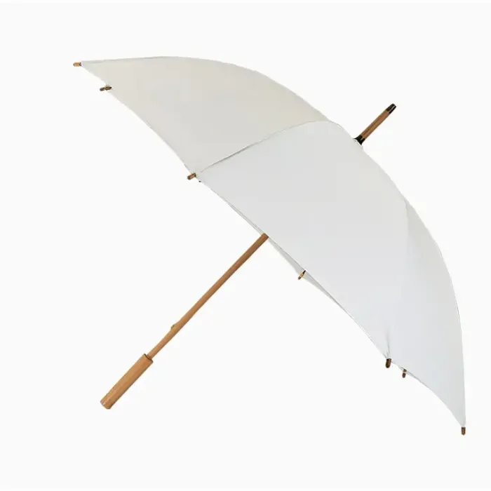 Golf Umbrellas|Bridal Umbrellas-Umbrella Heaven Eco Umbrella – ECO GENIUS – Bamboo – Recycled Plastics White