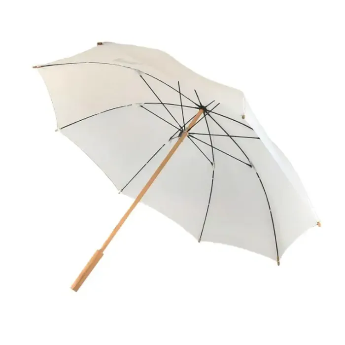 Golf Umbrellas|Bridal Umbrellas-Umbrella Heaven Eco Umbrella – ECO GENIUS – Bamboo – Recycled Plastics White