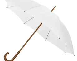 Golf Umbrellas|Bridal Umbrellas-Umbrella Heaven ECO Wood Stick Walking Umbrella – Canopy Made From Recycled Plastics White