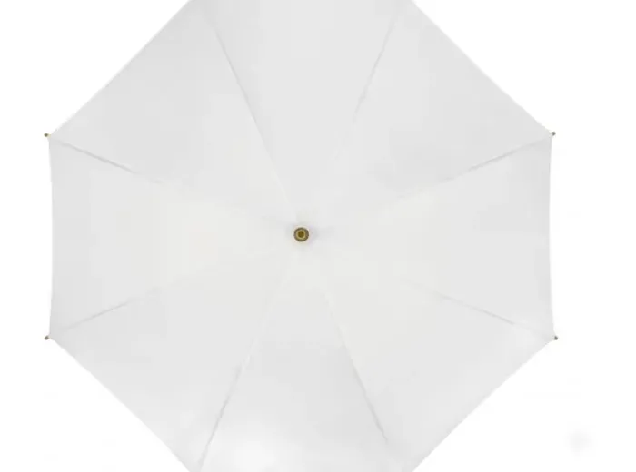 Golf Umbrellas|Bridal Umbrellas-Umbrella Heaven ECO Wood Stick Walking Umbrella – Canopy Made From Recycled Plastics White