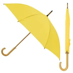 Ladies Walking-Umbrella Heaven Wood Stick Umbrella Yellow