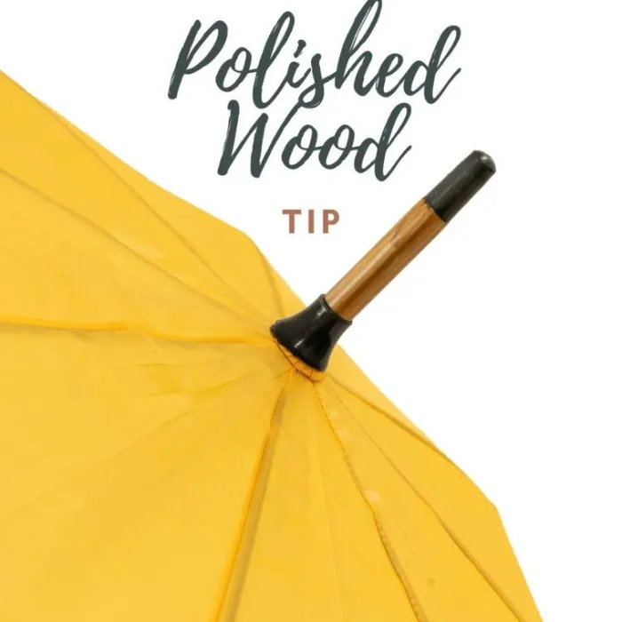 Ladies Walking-Umbrella Heaven Wood Stick Umbrella Yellow
