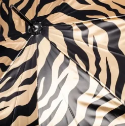 UV Protection Walking Umbrellas|Animal, Birds & Butterfly Art-Umbrella Heaven Zebra Print Umbrella – Black and – UV Protective Gold
